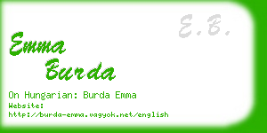 emma burda business card